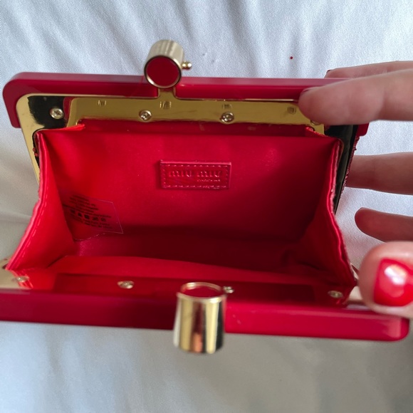 Miu Miu Red Sequin Clutch.
